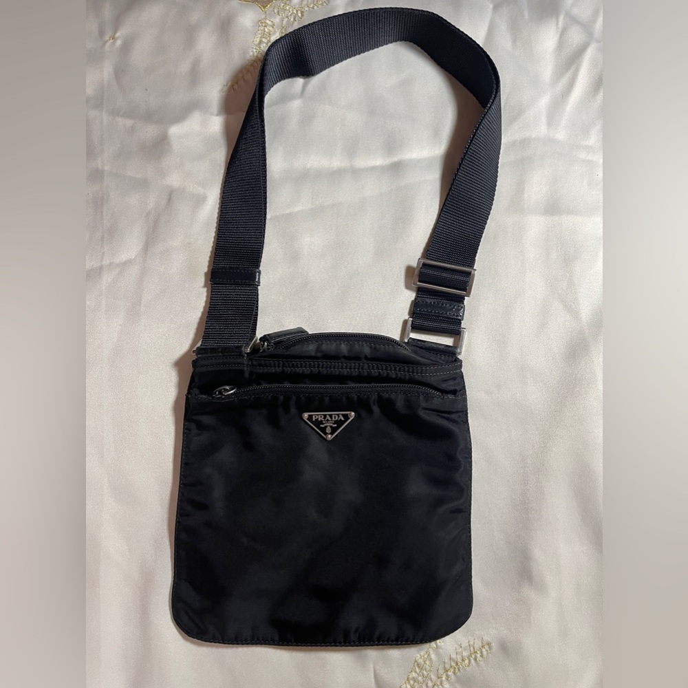 Vintage Nylon Prada Crossbody bag black authentic